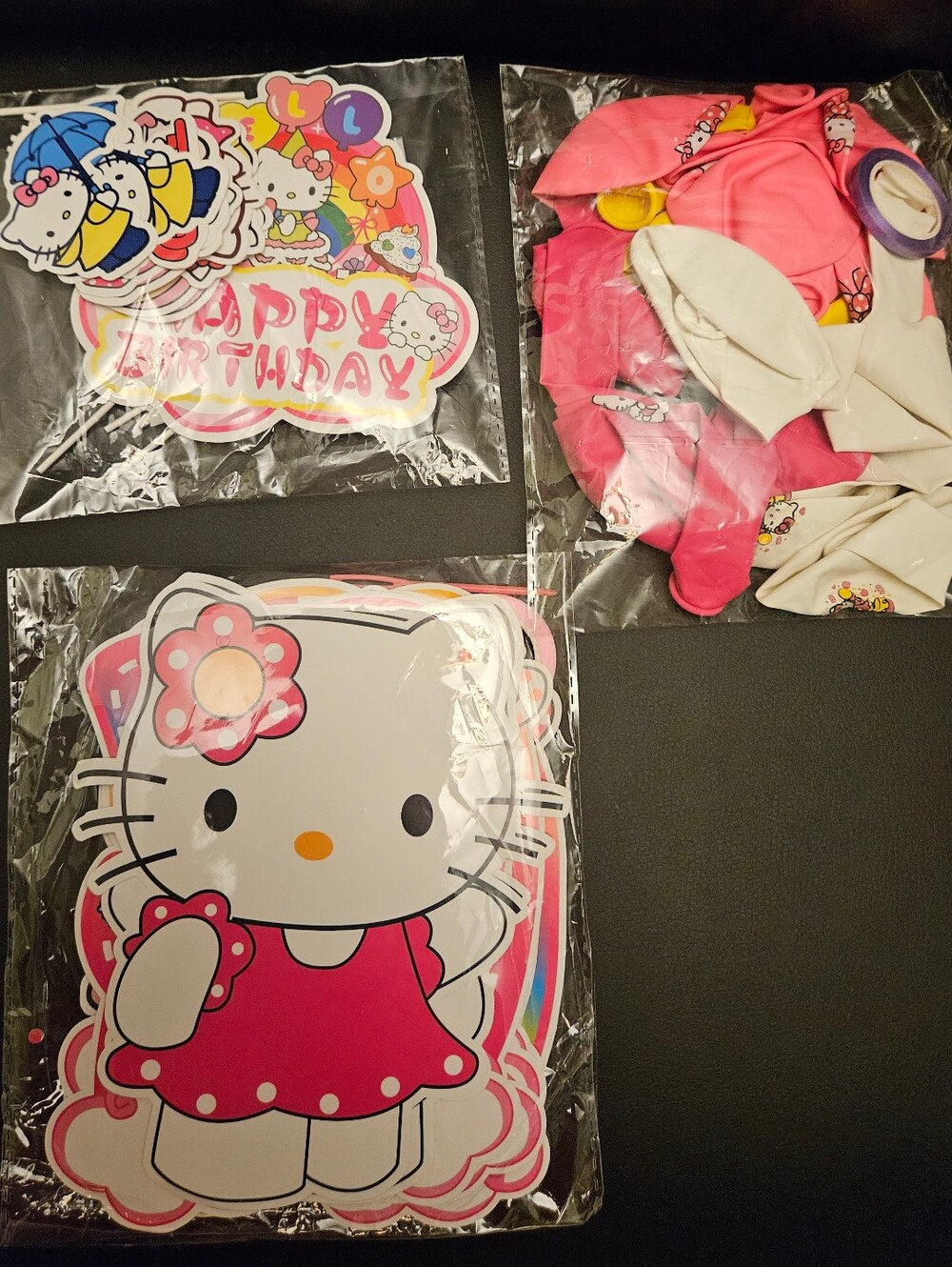 Hello Kitty Pink and White Birthday Party Decorations Set